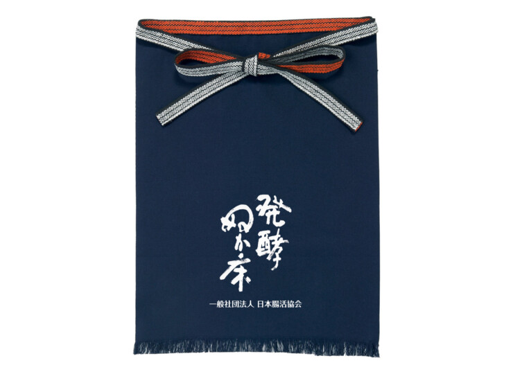 日本腸活協会「発酵ぬか床」帆前掛け 男女兼用 TRUSS 日本製 ポケットなし「ネイビー」